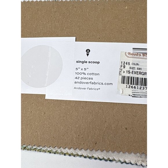 Andover Fabrics Evergreen 5"x5" Cotton Quilting Fabric Charm Pack 42 Pieces - Picture 3 of 15